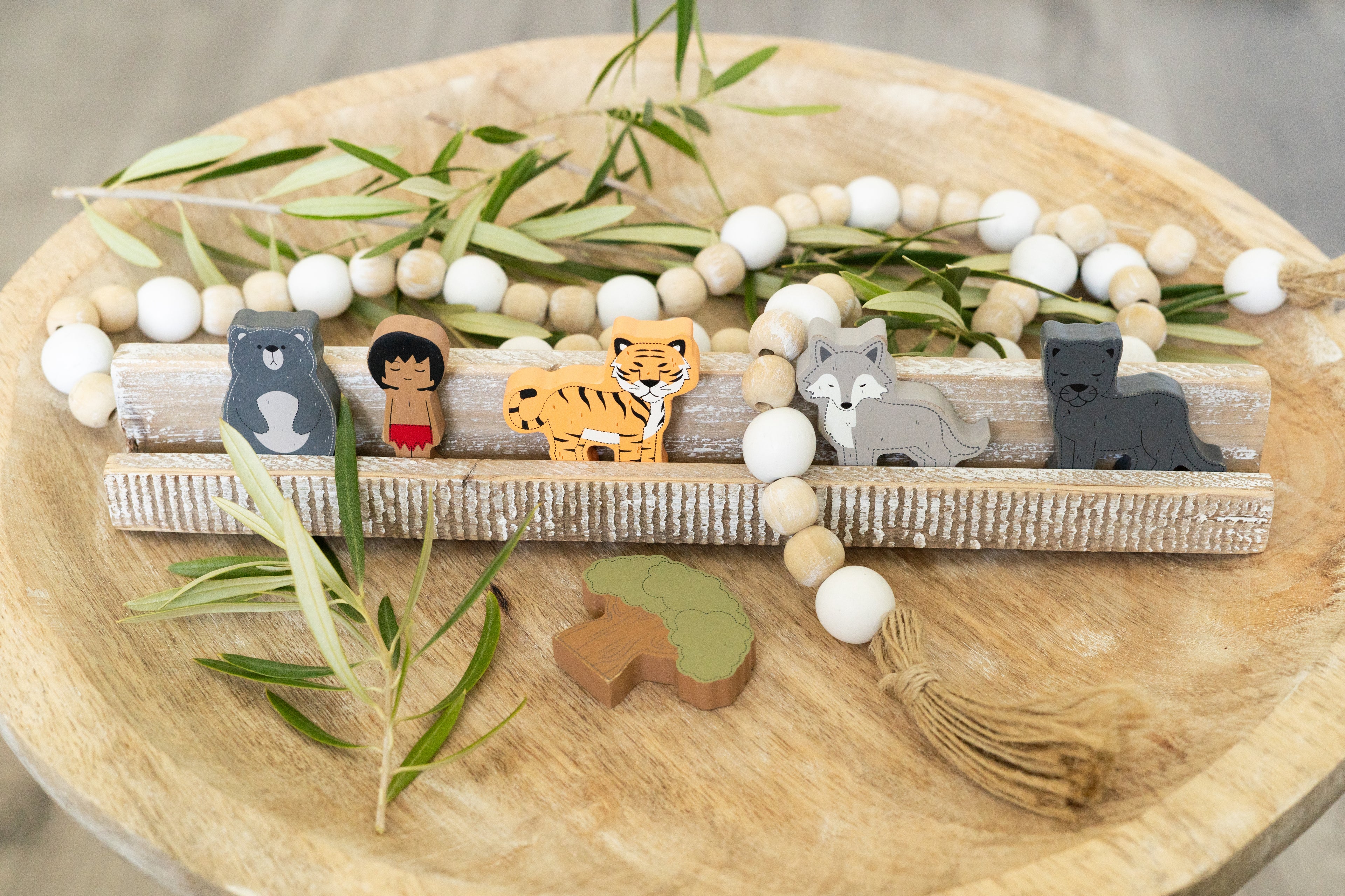 Letterboard Wood Shape Icons — Jungle Book | Woodland Story Book Collection (Set of 6)