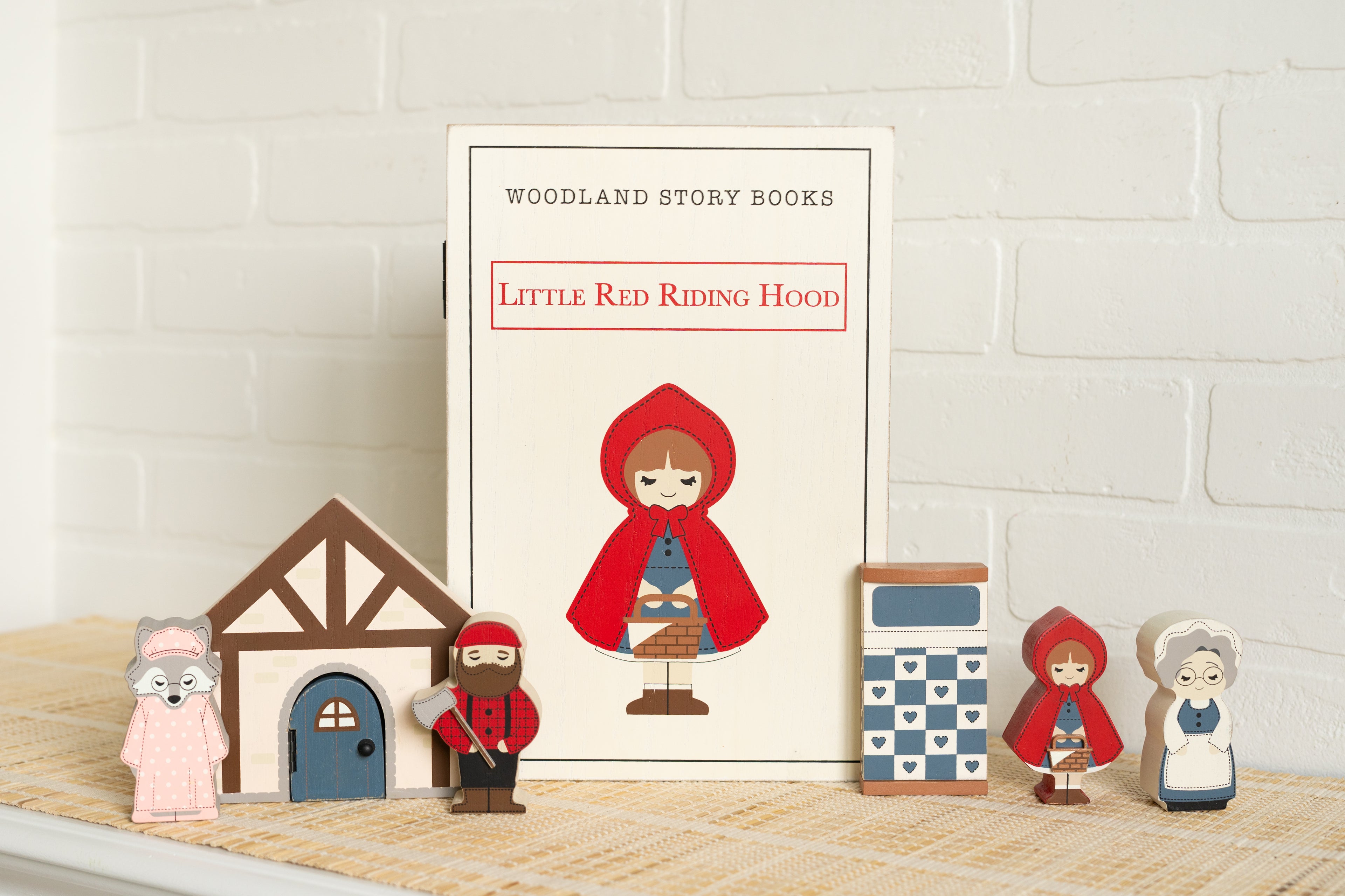 Wood Storybook Set — Little Red Riding Hood | Woodland Story Books Collection (Set of 7)