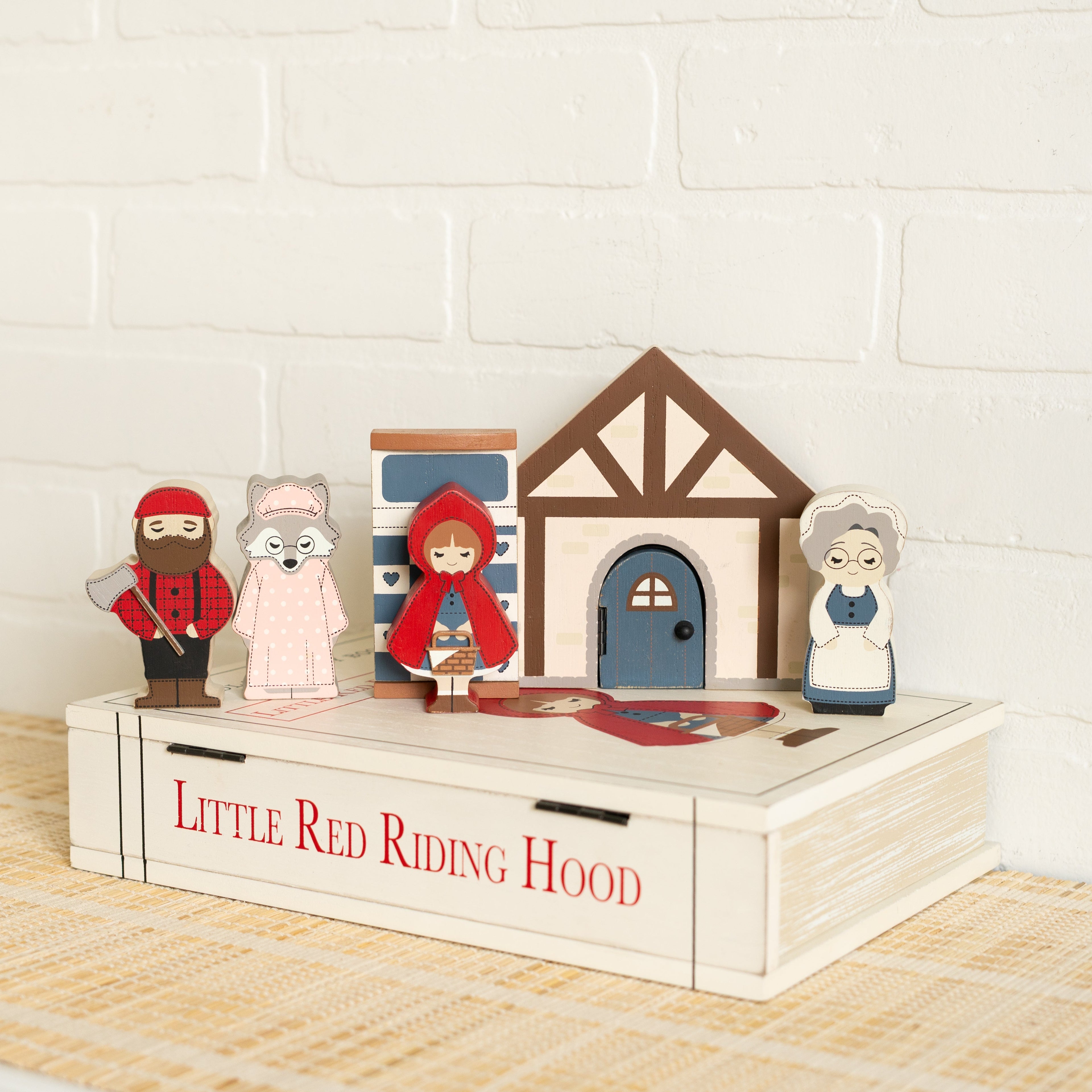 Wood Storybook Set — Little Red Riding Hood | Woodland Story Books Collection (Set of 7)