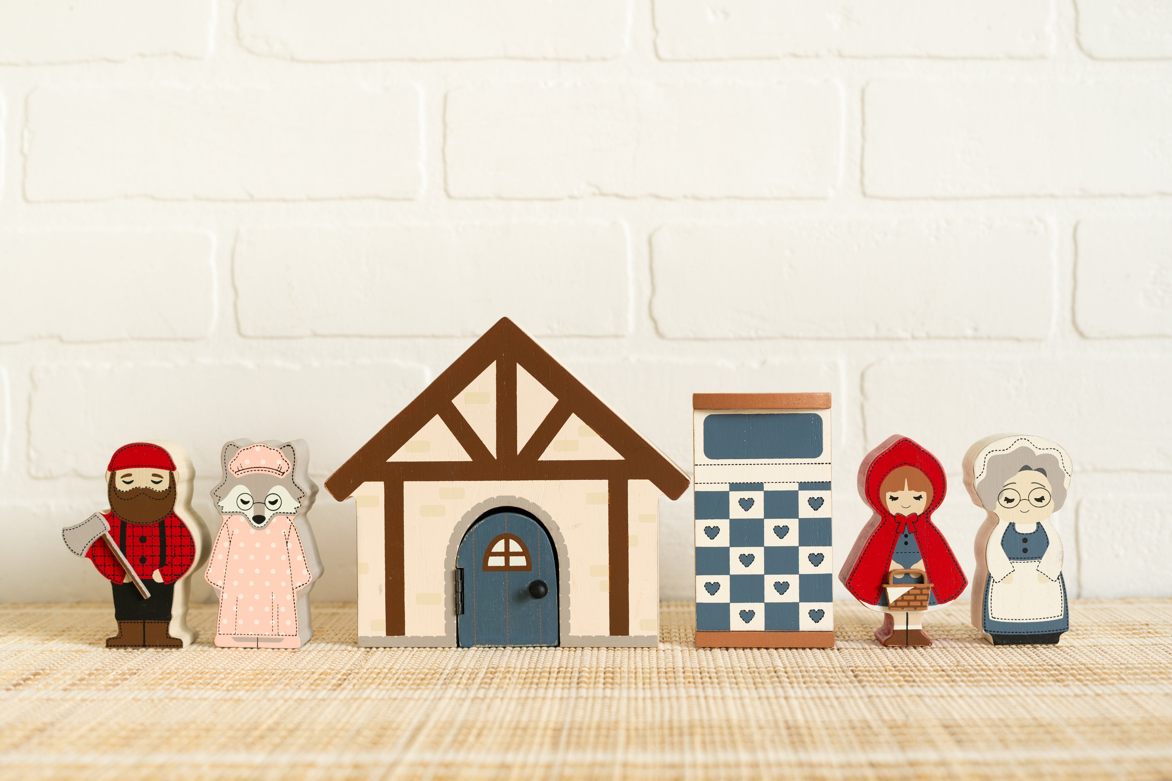 Wood Storybook Set — Little Red Riding Hood | Woodland Story Books Collection (Set of 7)