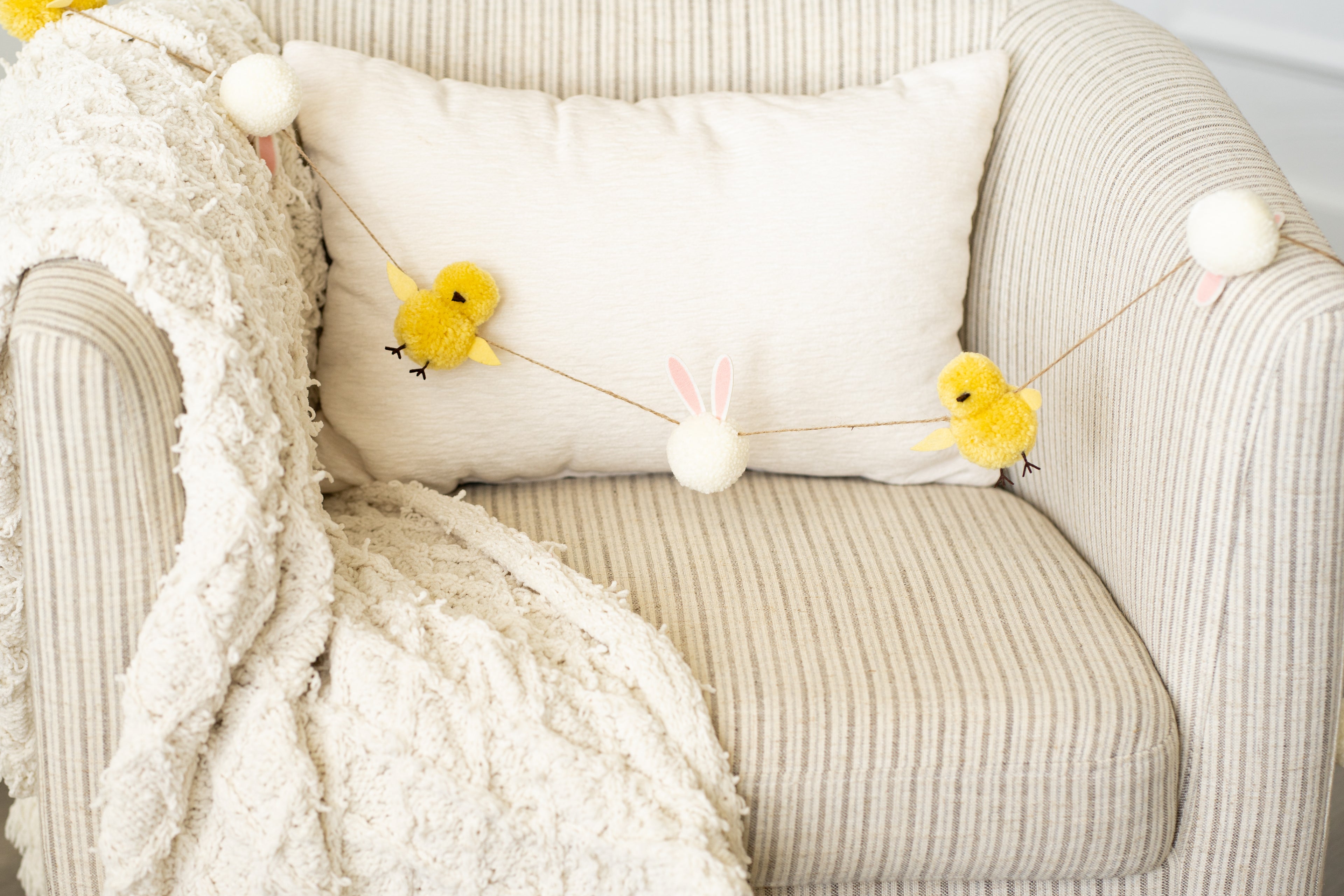 5ft Pom Pom Garland — Bunny & Chick | Bunnies & Blooms Collection