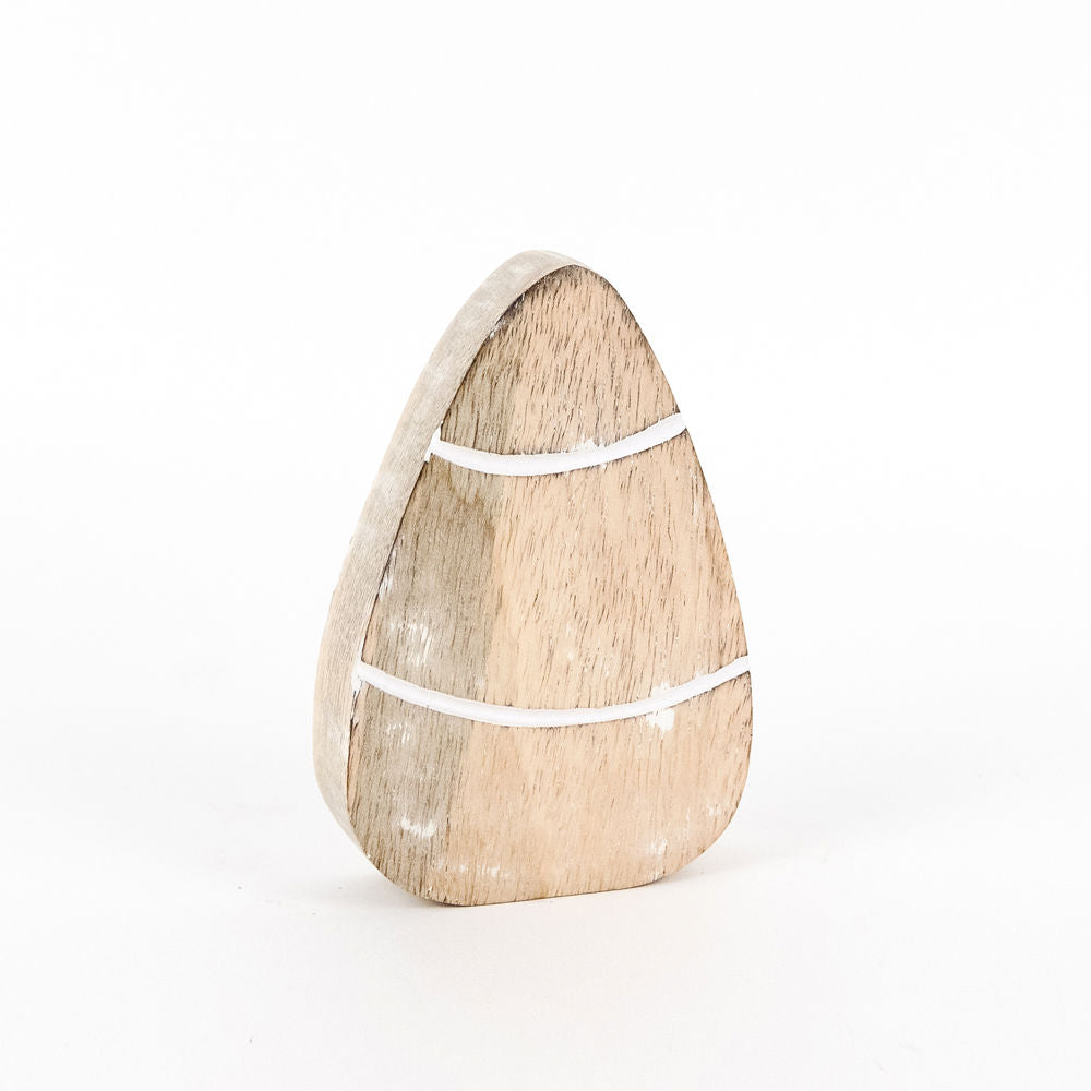 5" Mango Wood Cutout - Candy Corn