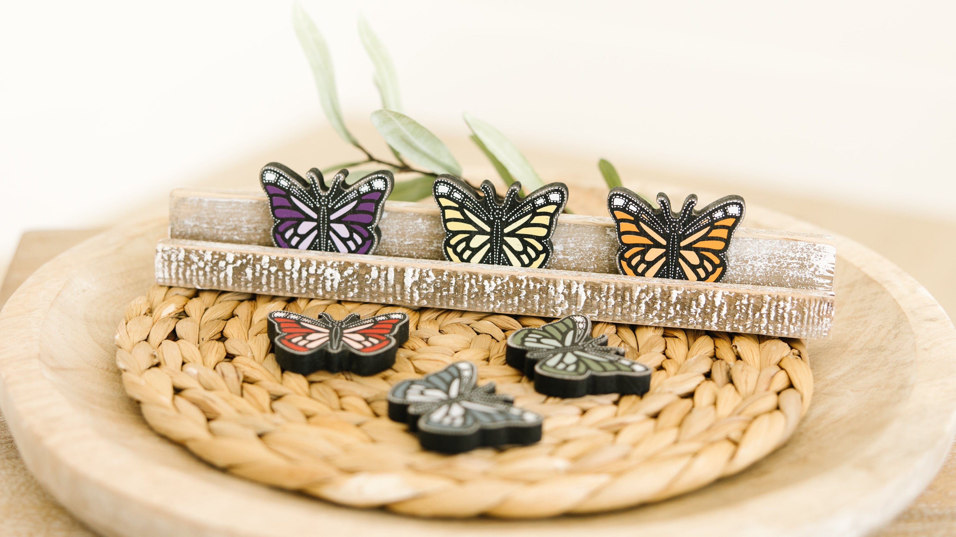 Letterboard Wood Shape Icons — Butterfly (Set of 6)