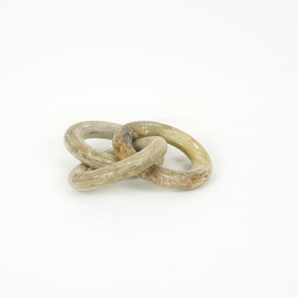 11" Mango Wood Round Chain — Natural