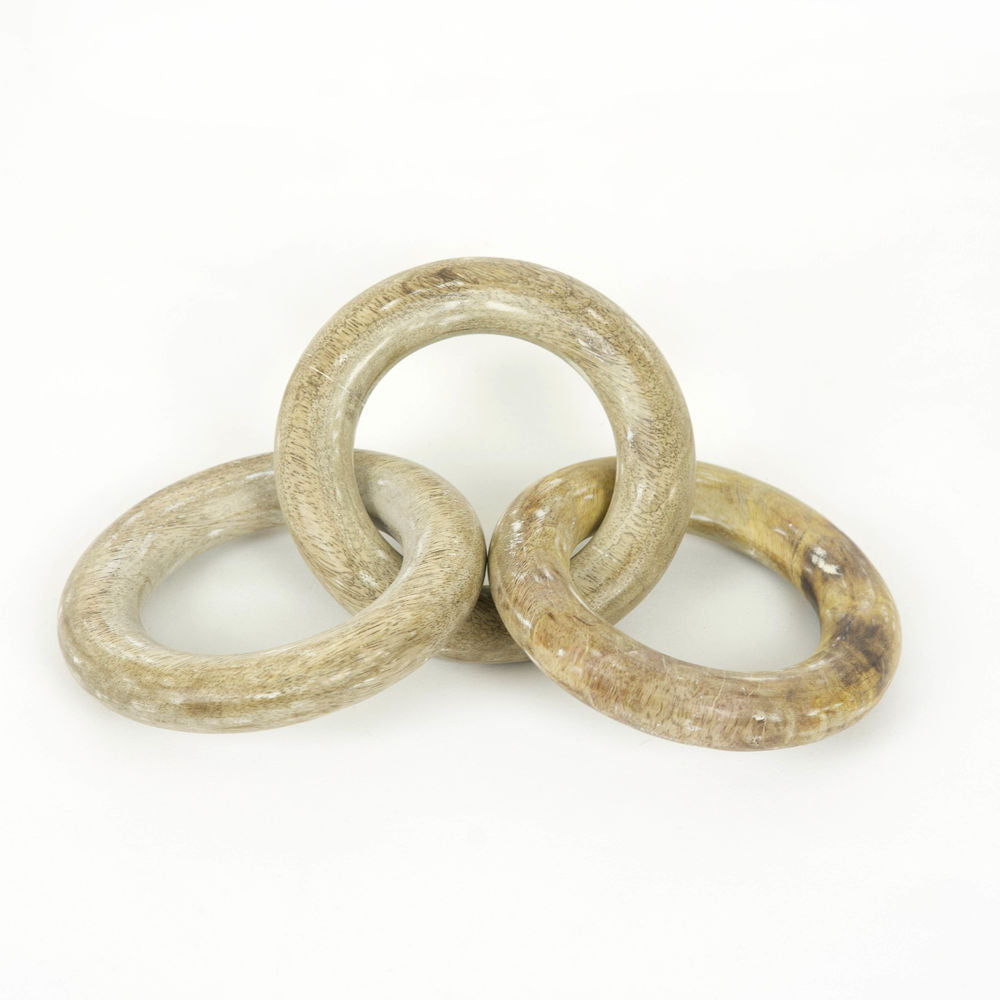 11" Mango Wood Round Chain — Natural
