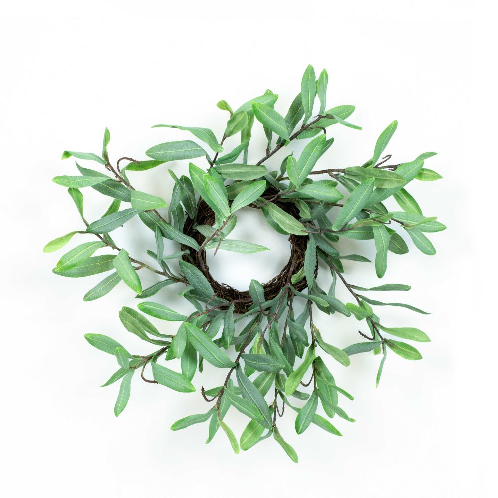 12" Ollie Olive Candle Wreath