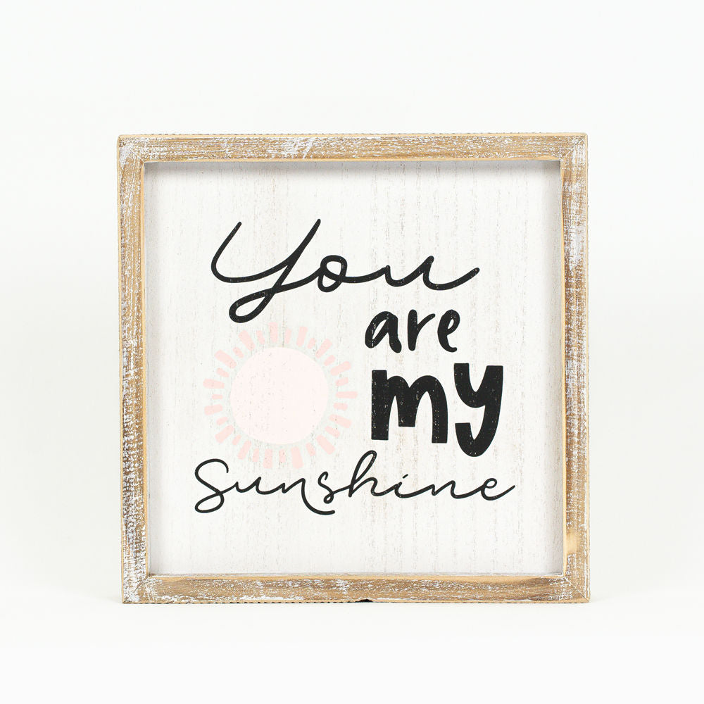 10" Reversible Wood Frame Sign — Sunshine/Sun