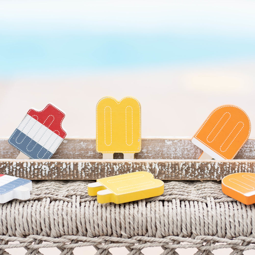 Letterboard Wood Shape Icons — Popsicles (Set of 6)