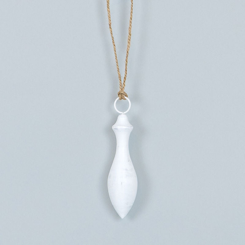 1.25" X 6" X 1.25" Wood d Cutout Ornament (Icicle) White