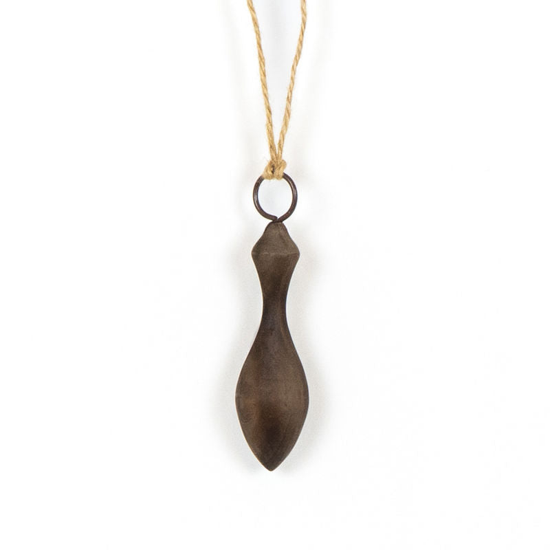 1.15" X 6" X 1.15" Wood Cutout Ornament (Icicle) Brown