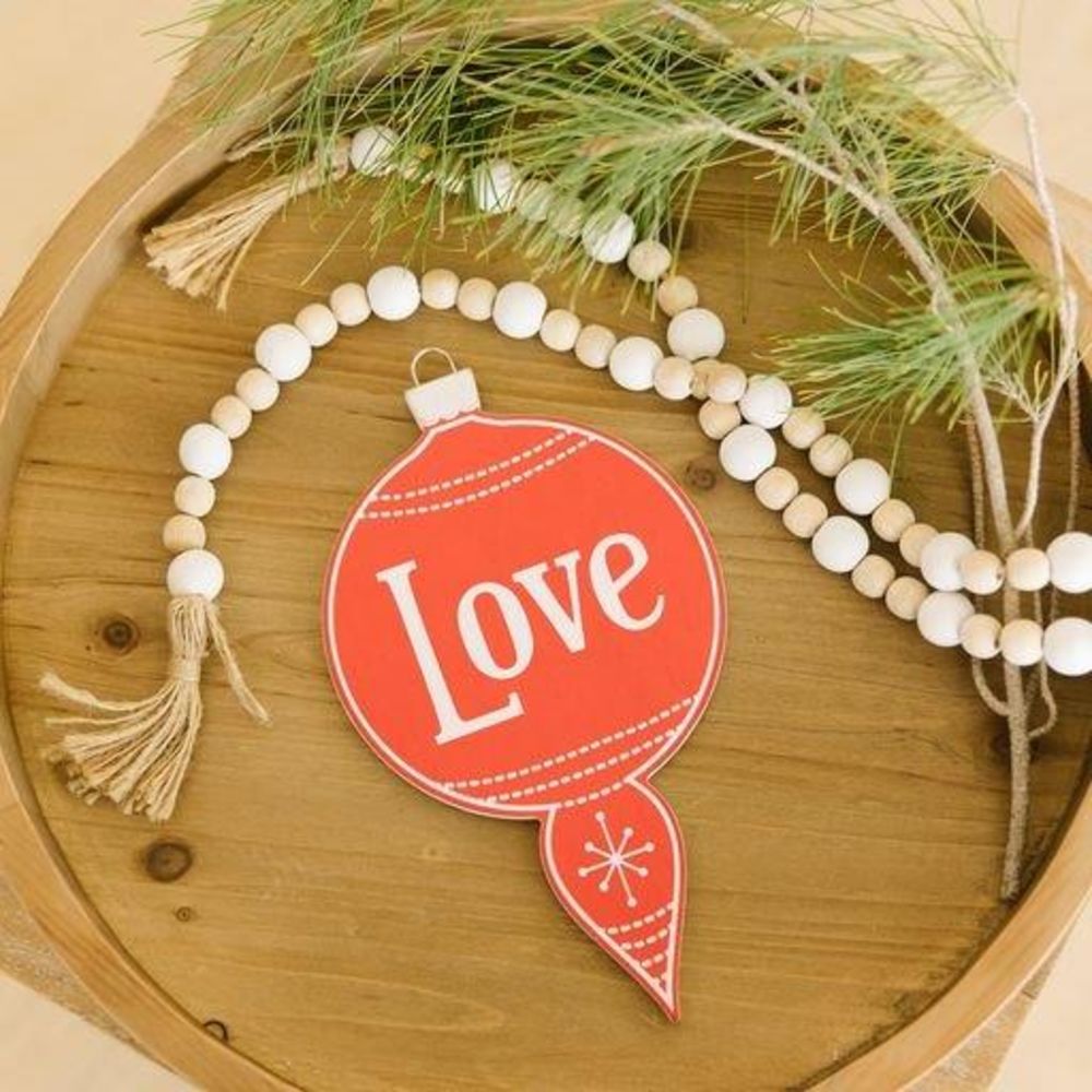 10" Reversible Wood Ornament — Love