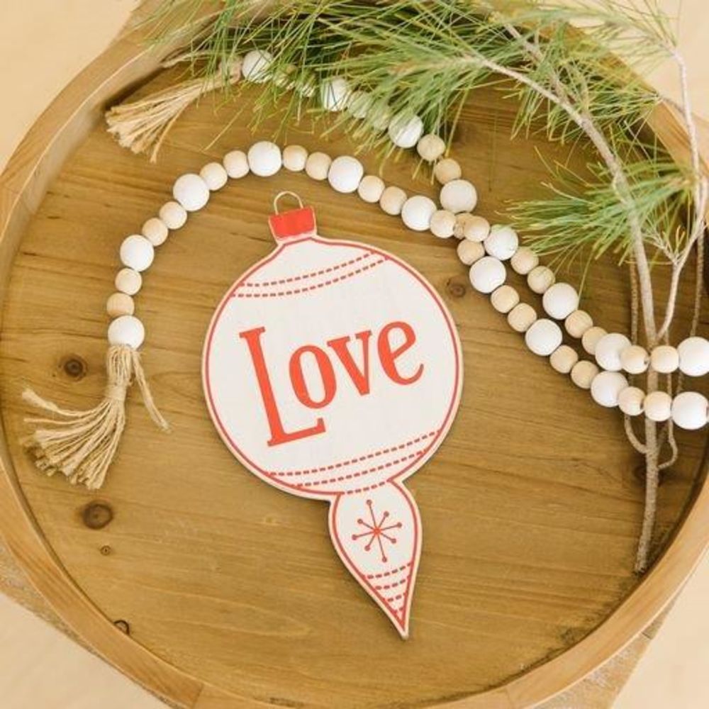 10" Reversible Wood Ornament — Love