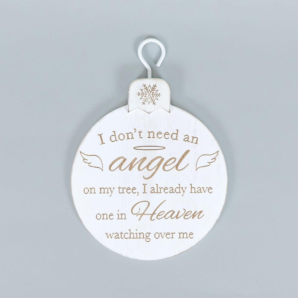 7" Wood Ornament — Angel in Heaven