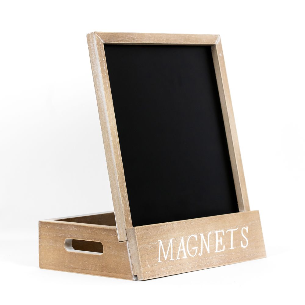 Magnet Display Shelf & Storage Case — Natural & White