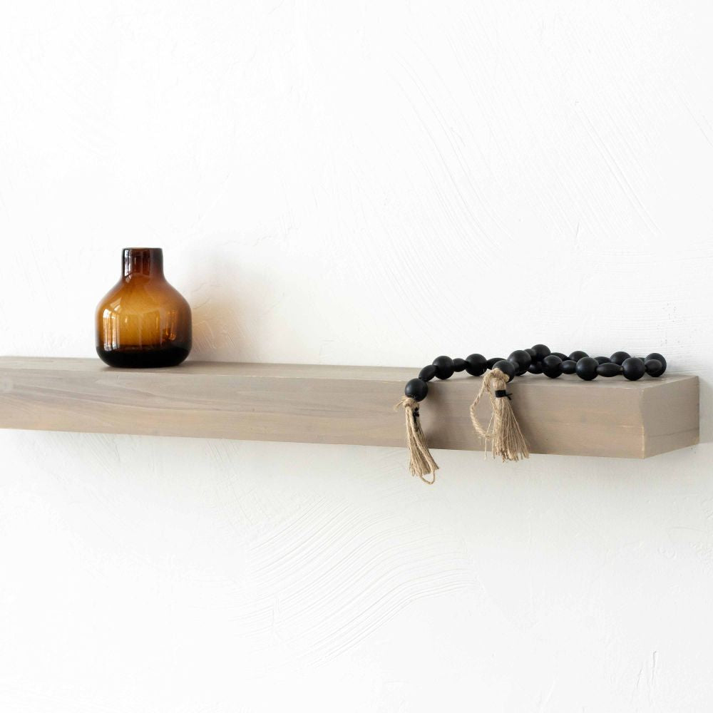 35" Wood Floating Shelf — Brown