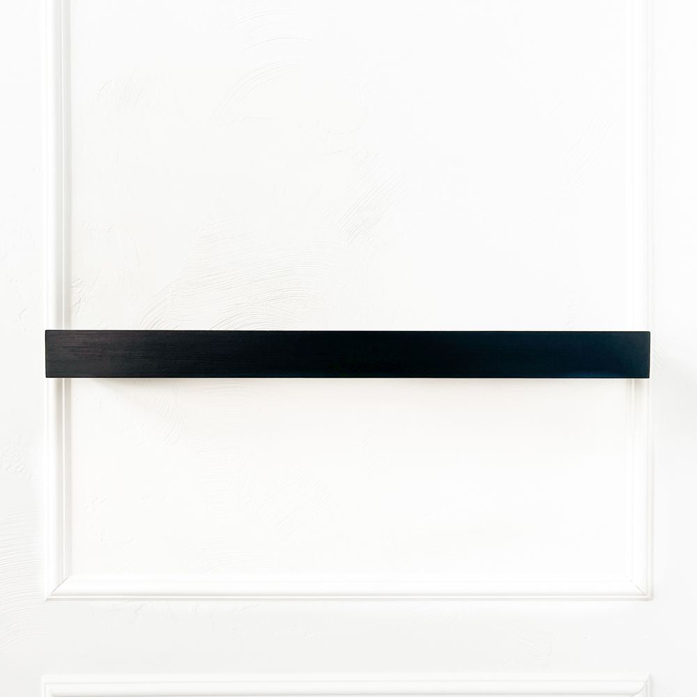 35x6x3 floating wood shelf, bk