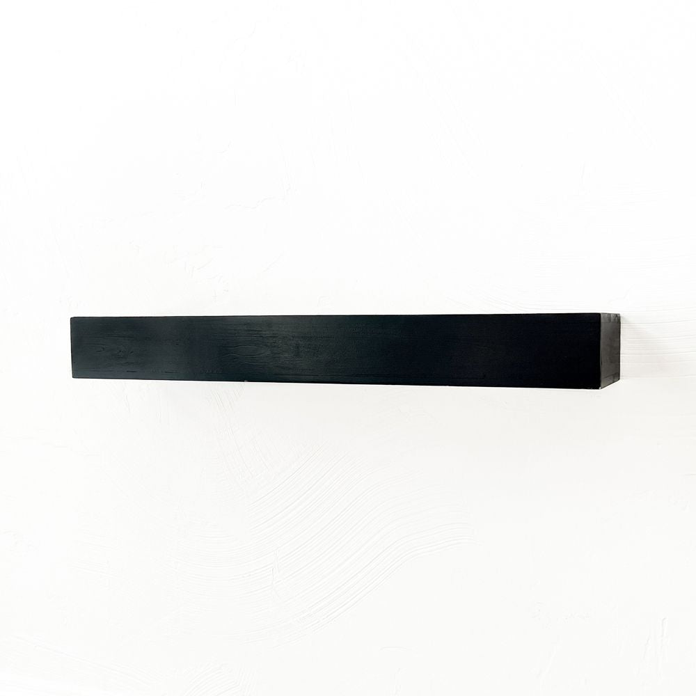 24" Wood Floating Shelf — Black