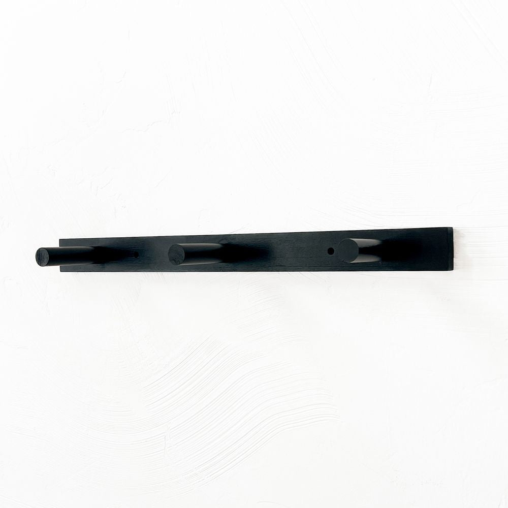 24" Wood Floating Shelf — Black