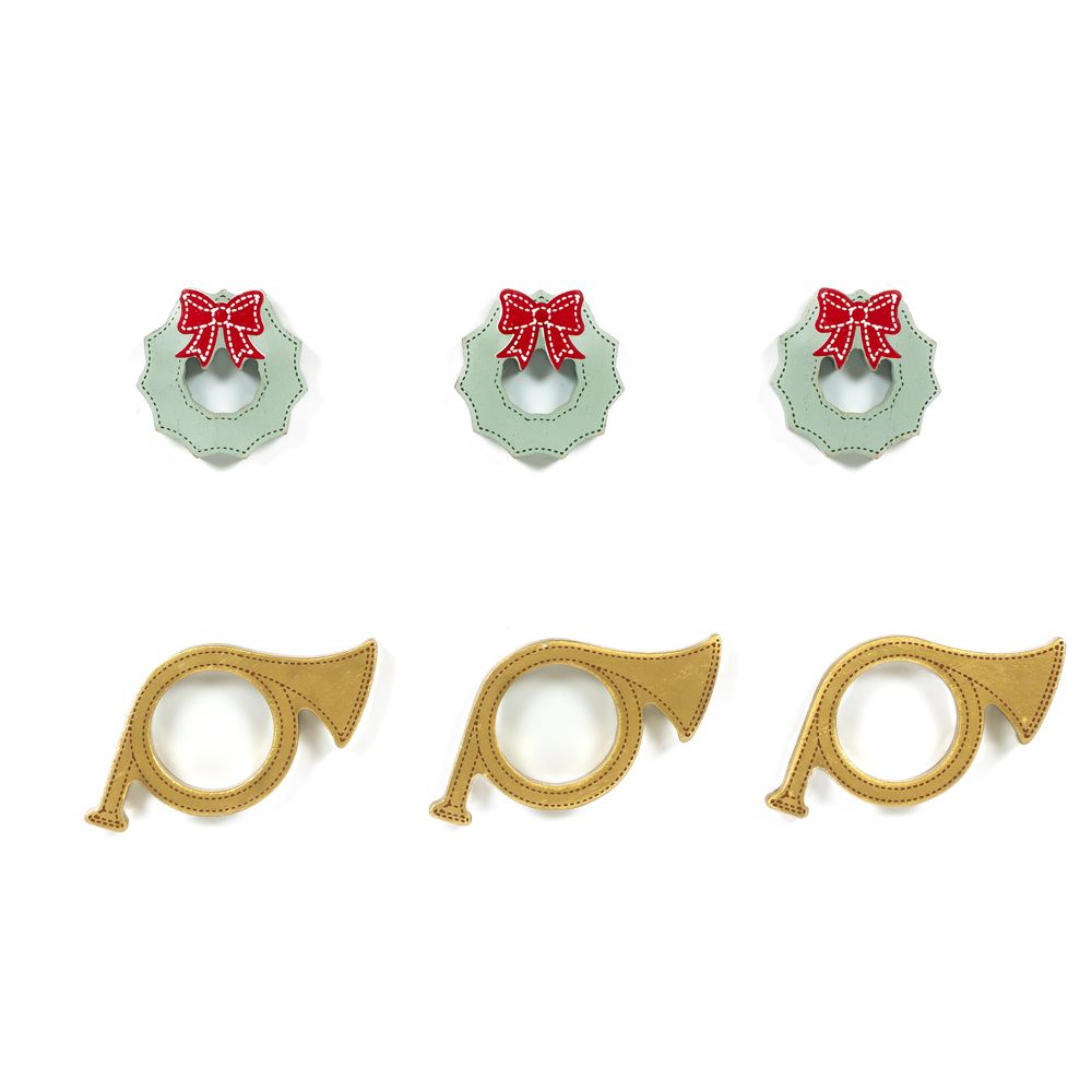 4x2x.25 wood shape s/6 (WREATH/HORN)