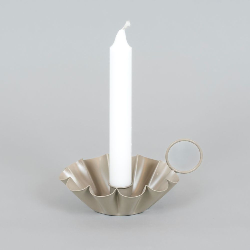 6x3x5 iron sampat candle holder, tan