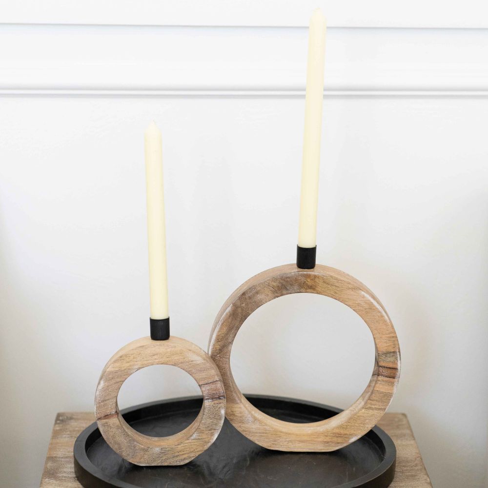 9x10, 6x7x1.75 mango nested candle holders s/2 (ROUND)