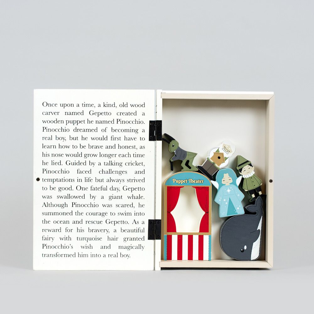Wood Storybook Set — Pinocchio | Woodland Story Books Collection (Set of 7)