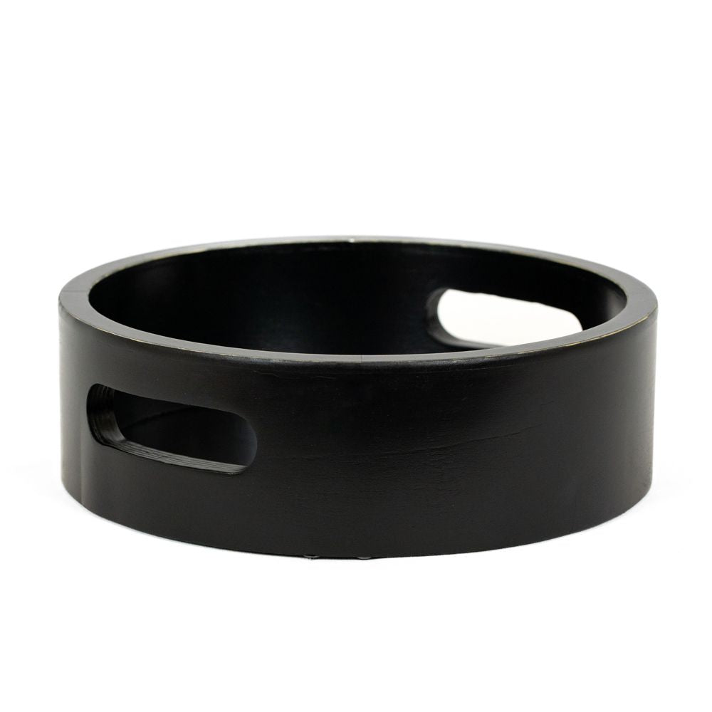 10" Round Wood Mirror Tray — Black | Neutral Mod Collection