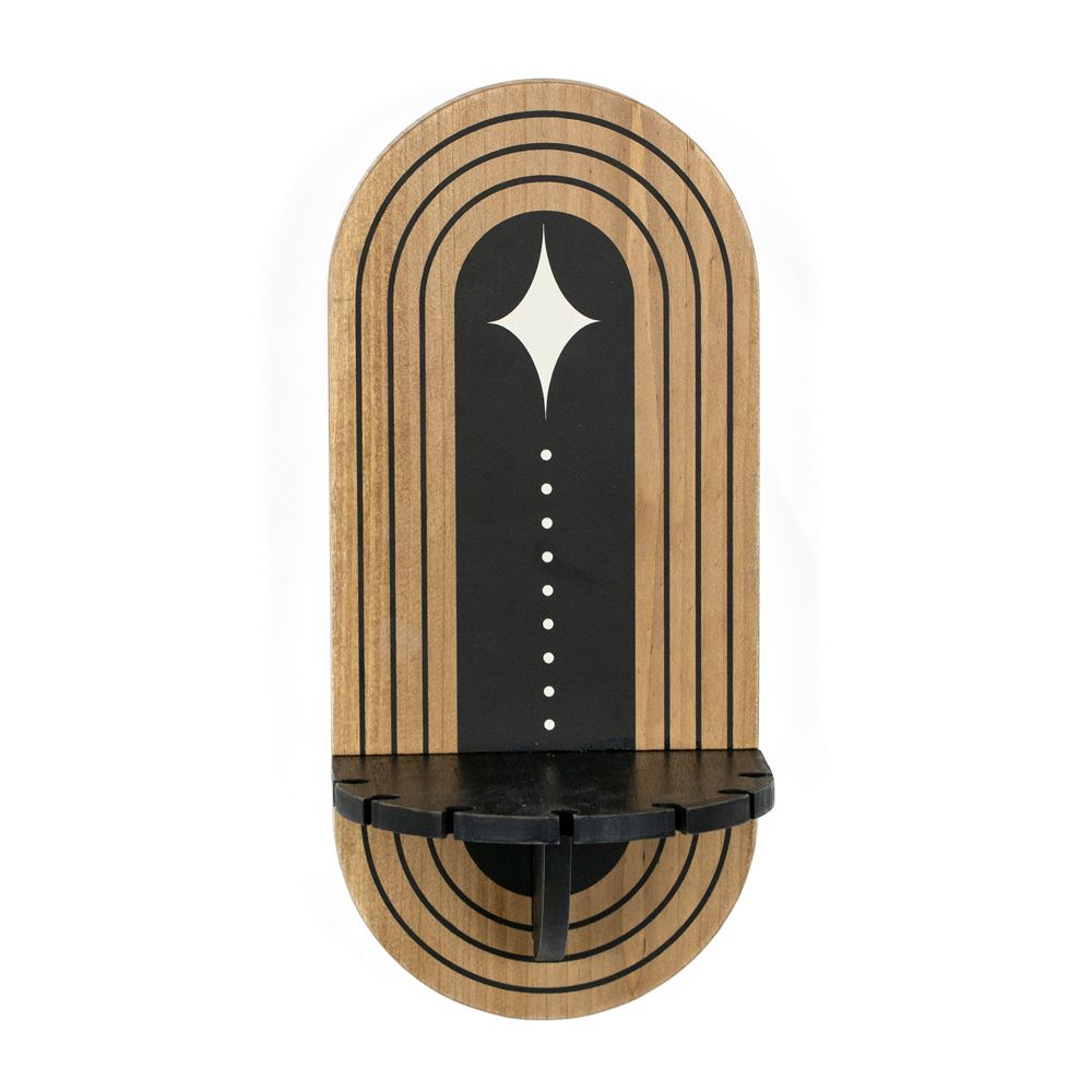 6x13x5 wood sconce shelf, ntrl/bk