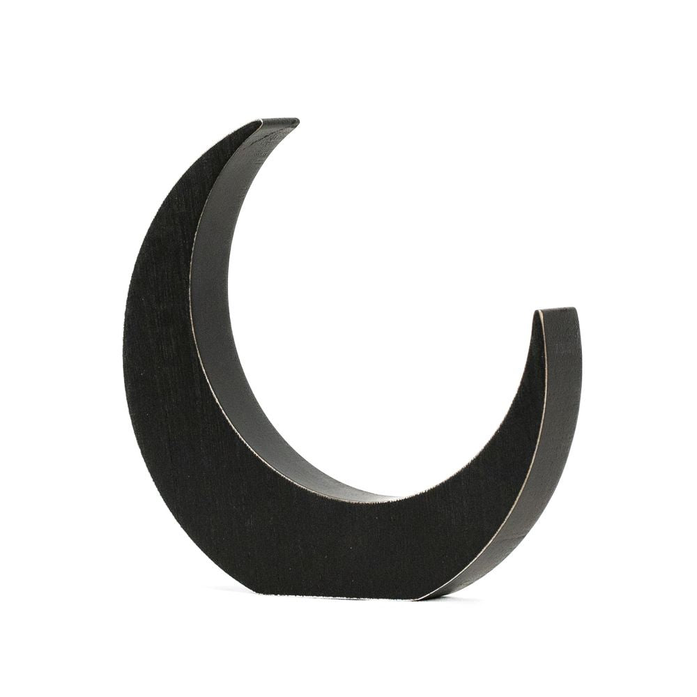 7" Chunky Wood Shape — Moon | Black | Neutral Mod Collection