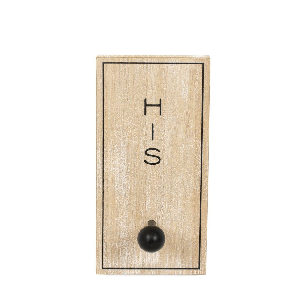 8" Wood Hook Board (Set of 2) — His & Hers | You & Me Collection