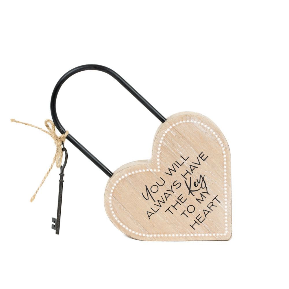 8" Chunky Wood Shape — Key | You & Me Collection