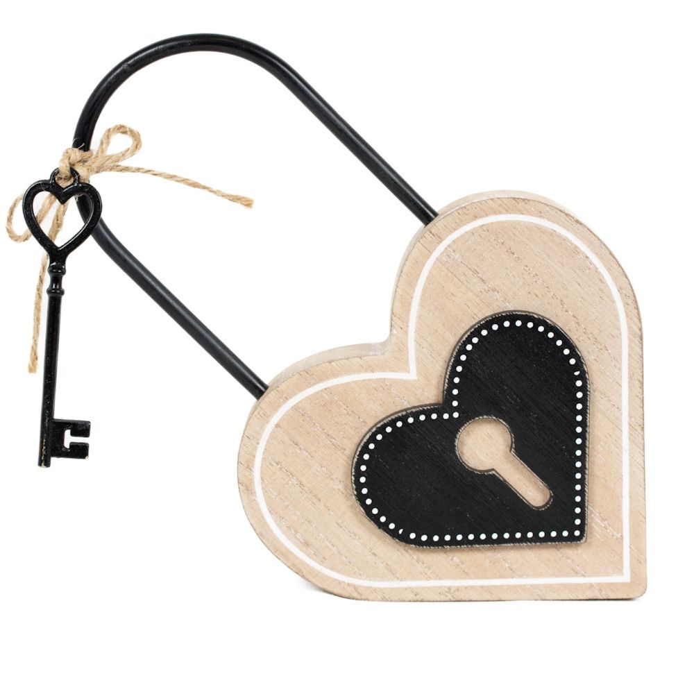 8" Chunky Wood Shape — Key | You & Me Collection