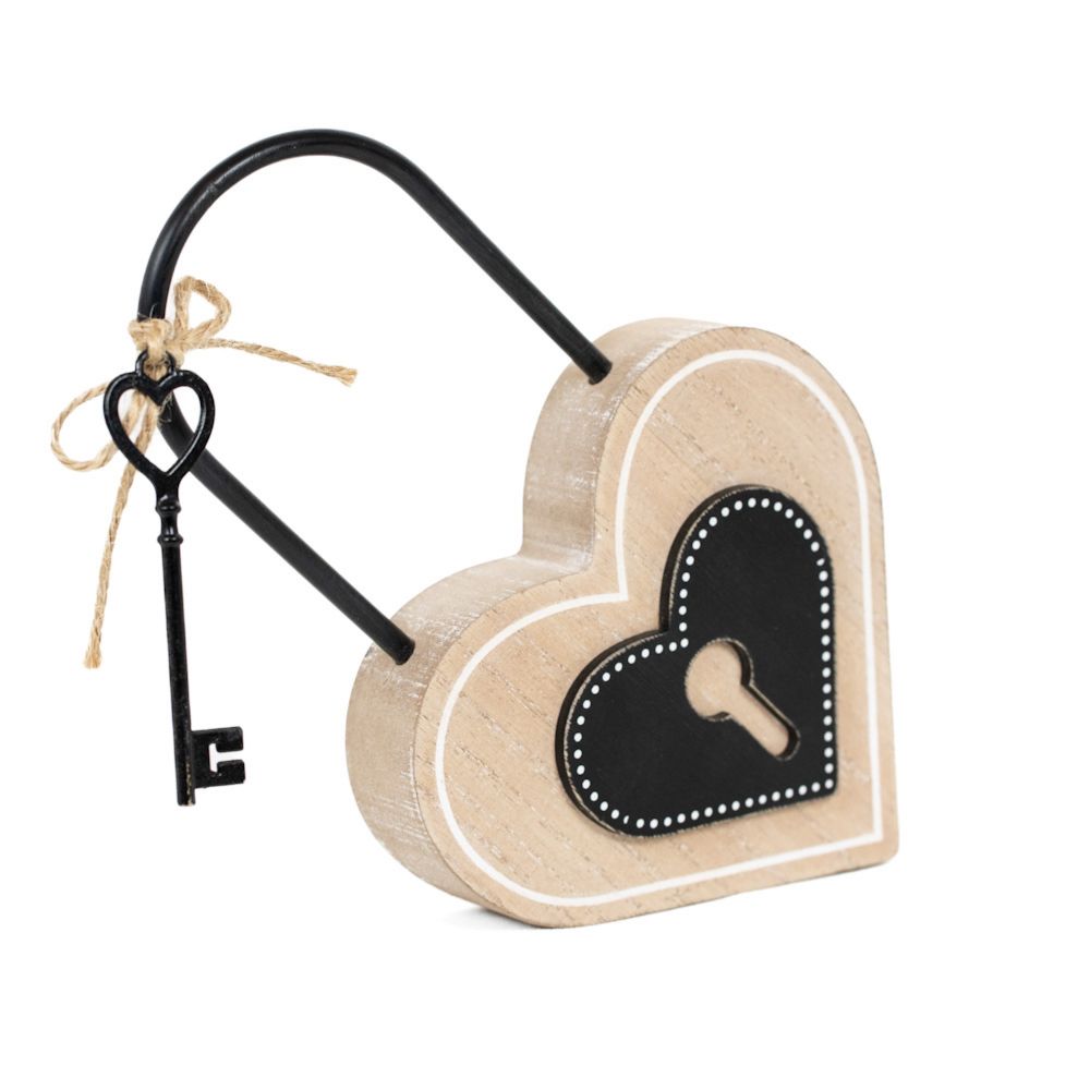 8" Chunky Wood Shape — Key | You & Me Collection