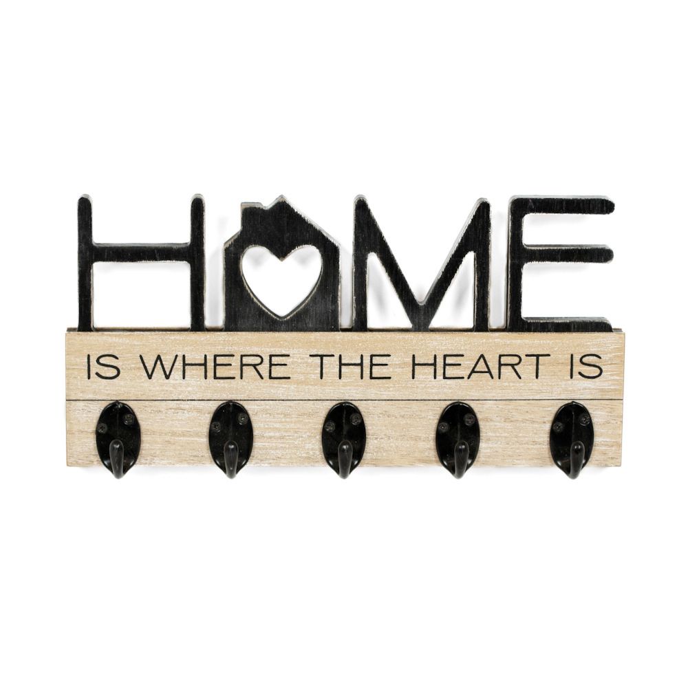 11x5x1.75 wood hookboard (HOME) ntrl/bk