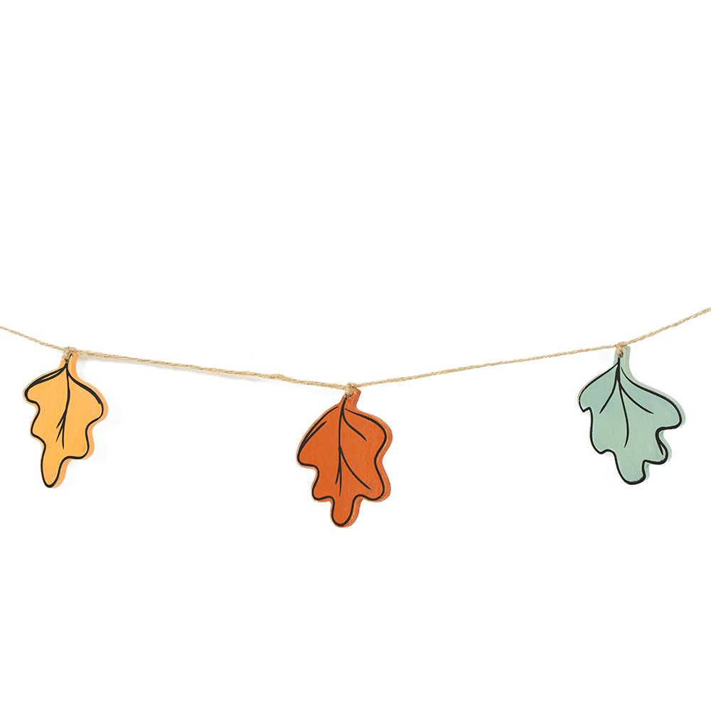 60" Wood Garland — Leaves | Sweet & Spooky Collection